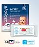 BabyoyeAir Soft Premium Pant Style Diaper Medium - 54 Pieces & BabyhugAdvanced 99% Pure Water Unscented Baby Wipes  - 72 Pieces