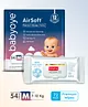 BabyoyeAir Soft Premium Pant Style Diaper Medium - 54 Pieces & BabyhugAdvanced 99% Pure Water Unscented Baby Wipes  - 72 Pieces