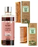 Nat Habit Kacchi Neem Comb (Dual Tooth & Wide Tooth) Combo Pack of 2 & Amla Hair Oil 100ml