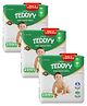 TEDDYY Easy Baby Diaper Pant Medium- (M) 74 count - (Pack of 3)