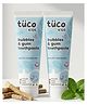 Tuco Kids Bubbles & Gum Anticavity Toothpaste Peppermint Flavour Fluoride for Cavity & Enamel Protection No Added Color SLS Free Infused with Clove, Neem & Miswak 2x50g