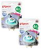 Pigeon Minilight Soother Size Medium Hedgehog Print - Blue Pack of 2