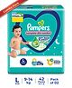 Pampers All round Protection Diaper Pants with Anti-rash Blanket Large (L) Size - 42 Pieces (21X2)