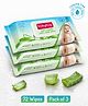 Babyhug Aloe Vera Wipes with Lid 72 Pieces - Pack of 3