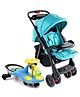 Babyhug Wander Buddy Stroller - Green AND Babyhug Froggy Gyro Swing Car - Blue