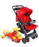 Babyhug Wander Buddy Stroller - Red AND Babyhug Froggy Gyro Swing Car - Red
