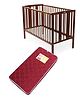Babyhug Malmo Cot And Mattress Set Size-120X60X10 cm