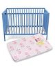 Babyhug Visby Wooden Cot & Mattress Floral Design