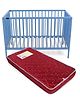 Babyhug Visby Wooden Cot & Mattress Floral Design