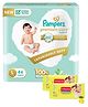 Pampers Premium Care Pant Style Diapers Large - 44 Pieces & Babyhug Premium Baby Lemon Wipes - 72 Pieces (Pack of 2 )