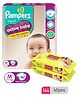 Pampers Active Baby Diapers Medium - 90 Pieces & Babyhug Premium Baby Lemon Wipes - 72 Pieces (Pack of 2 )