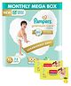 Pampers Premium Care Pant Style XL Size Diapers Monthly Pack - 72 Pieces & Babyhug Premium Baby Lemon Wipes - 72 Pieces (Pack of 2 )