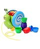 Giggles Musical Snail - Green & Blue  & Funskool Stacking Barrels (Color May Vary)