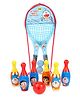 Doraemon Bowling Set Red Blue - 7 Pieces & Doraemon Beach Tennis Racket Set (Color May Vary)