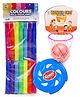Ratnas Hula Hoop Ring,Speed Flying Disc & Wonder Shot Basketball With Net Hoop