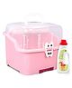 Babyhug 2 in 1 Bottle Drying Rack with Storage Box - Pink & Liquid Cleanser - 550 ml Combo Pack