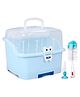 Babyhug 2 in 1 Bottle Drying Rack with Storage Box - Blue & 2 In 1 Bottle & Nipple Cleaning Brush Combo Pack