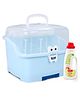 Babyhug 2 in 1 Bottle Drying Rack with Storage Box - Blue & Liquid Cleanser - 550 ml Combo Pack