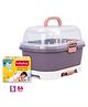 2 in 1 Baby Bottle Drying Rack With Storage Box - Purple & Pant Style Diapers Small - 84 Pieces Combo Pack