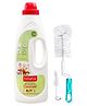 Babyhug Rotating Bottle Cleaning Brush & Liquid Cleanser - 1000 ml Combo Pack