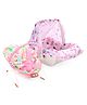 Babyhug Spring 5 in 1 Carry Cot Cum Rocker With Mosquito Net  AND Babyhug Comfy Bouncer With Music & Calming Vibrations Jungle Print  (Pink)