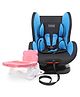 Babyhug Cruise Convertible Reclining Car Seat With Side Impact Protection - Blue & Black AND Babyhug Raise Me Up Baby Booster Seat With Adjustable Food Tray & 3 Point Safety Harness - Pink White
