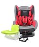 Babyhug Cruise Convertible Reclining Car Seat With Side Impact Protection - Red & Black AND Babyhug Raise Me Up Baby Booster Seat With Adjustable Food Tray & 3 Point Safety Harness - Green White