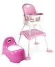 Babyhug Teeny Tiny Potty Chair With Lid  AND Babyhug Urban 4 in 1 High Chair With 3 Point Safety Harness &  Anti-Slip Base (P)ink
