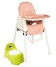 Babyhug Teeny Tiny Potty Chair With Lid - Green AND Babyhug 3 in 1 Comfy High Chair - Brown
