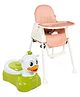 Babyhug Duckling Potty  Chair - Green AND Babyhug 3 in 1 Comfy High Chair - Brown