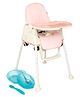 Babyhug 3 in 1 Comfy High Chair - Pink AND Babyhug Feeding Bowl With Spoon - Turquoise Green