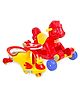 Babyhug Rock 'O' Ride Pony Ride-on - Red AND Babyhug Froggy Gyro Swing Car With Easy Steering Wheel - Yellow