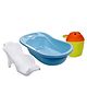 Babyhug Shampoo Rinse Cup - Green Orange AND Babyhug Joy Bath Tub - Blue