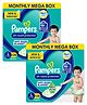 Pampers Pant Style Large Size Diapers Monthly Box Pack - 128 Pieces - (Pack of 2)