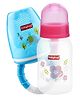 Babyhug Cereal Feeder With Spoon Pink - 150 ml & Fruit And Food Nibbler - Blue Combo Pack