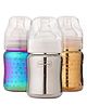 Babyhug Stainless Steel Feeding Bottle - 200 ml Combo Pack of 3