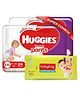 Huggies Wonder Pants XX Large Diapers Pack of 2  - 24 Pieces Each  & Babyhug Premium Baby Wipes - 80 Pieces