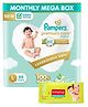 Pampers Premium Care Pant Style Diapers Large Size - 88 Pieces & Babyhug Premium Baby Wipes - 80 Pieces