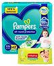 Pampers Pant Style Diapers XXL Size - 42 Pieces & Babyhug Premium Baby Wipes - 80 Pieces