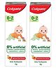 Colgate Toothpaste for Kids (0-2 years), Natural Fruit Flavour, Fluoride Free - 70 gm (Pack of 2)