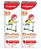 Colgate Toothpaste for Kids (3-5 years), Natural Strawberry Flavour, 0% Artificial - 80 gm (Pack Of 2)