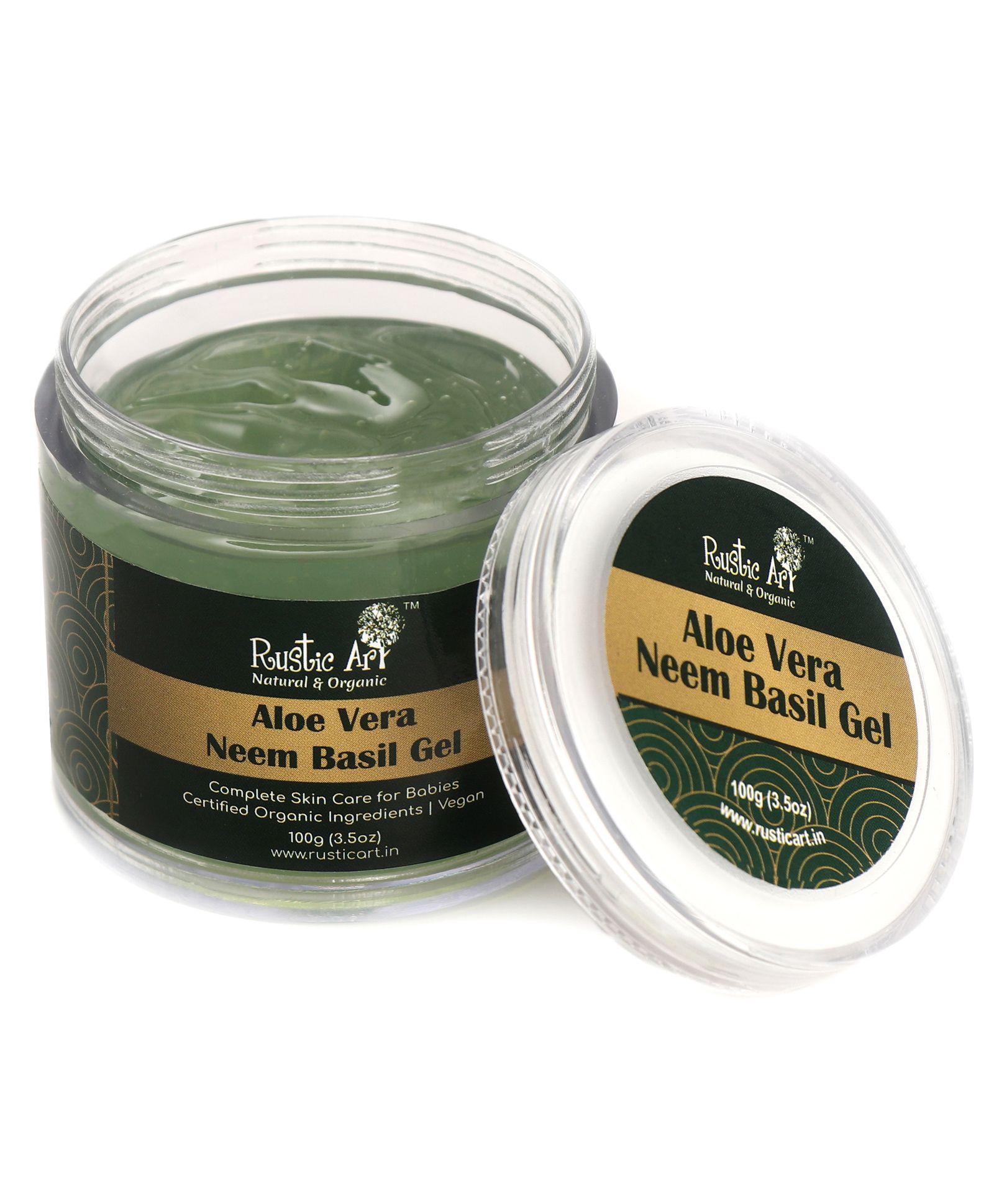 Rustic Art Aloe Vera Neem Basil Gel - 100 gm-image-38
