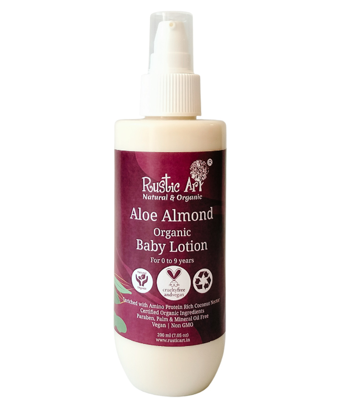 Rustic Art Organic Aloe Almond Baby Lotion - 200 ml-picture-19