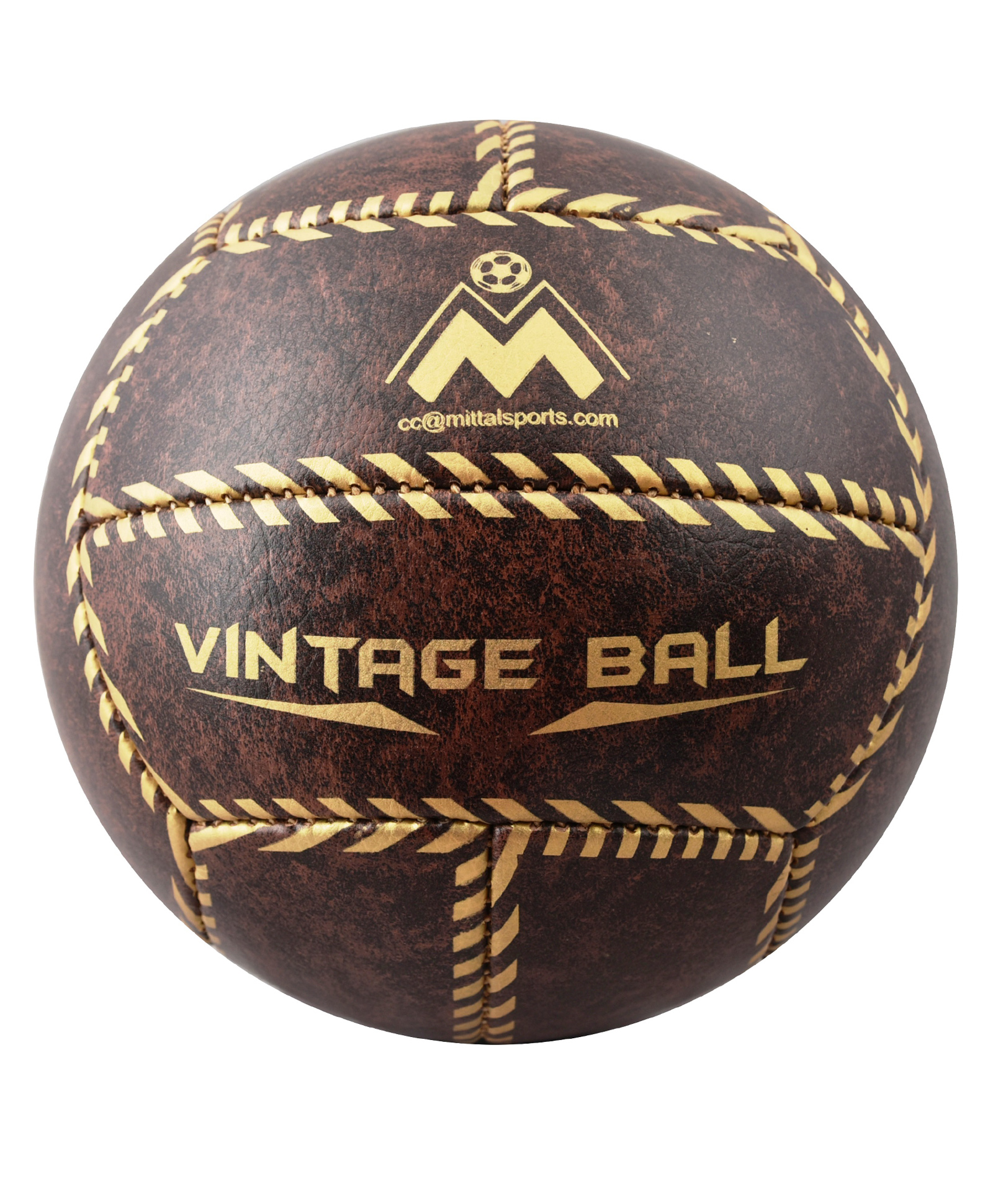 Elan Vintage Size 5 Soccer Ball - Brown-picture-13