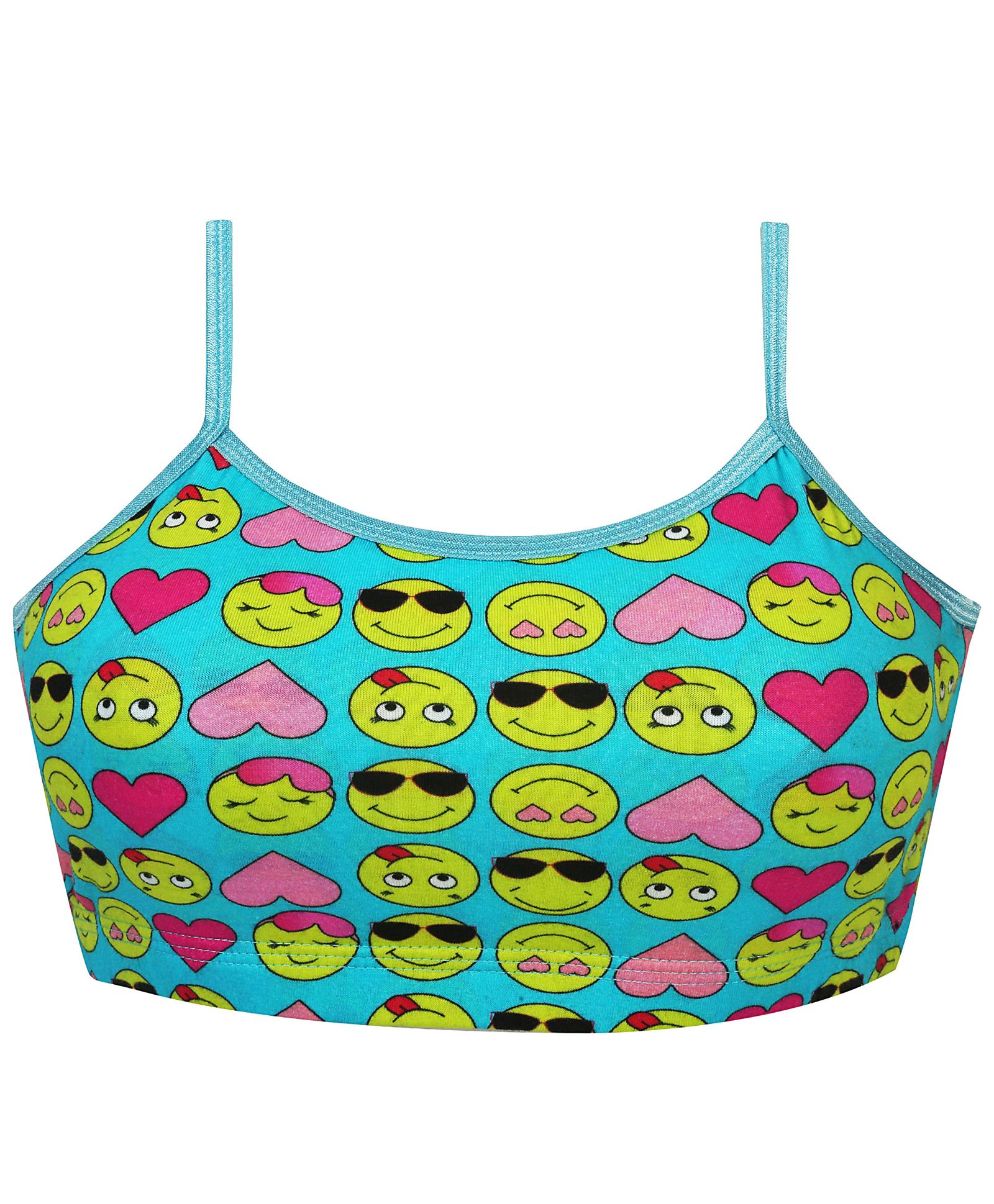 D'Chica Smiley Print Non Padded Non Wired Beginner Bra Blue - Blue-picture-18