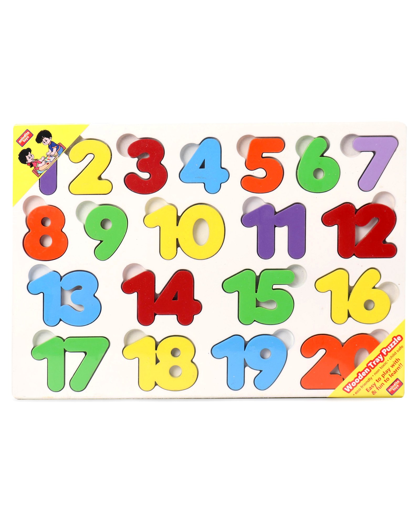 Anindita Toys Numbers With Thumbcuts Multicolour - 20 Pieces-picture-14