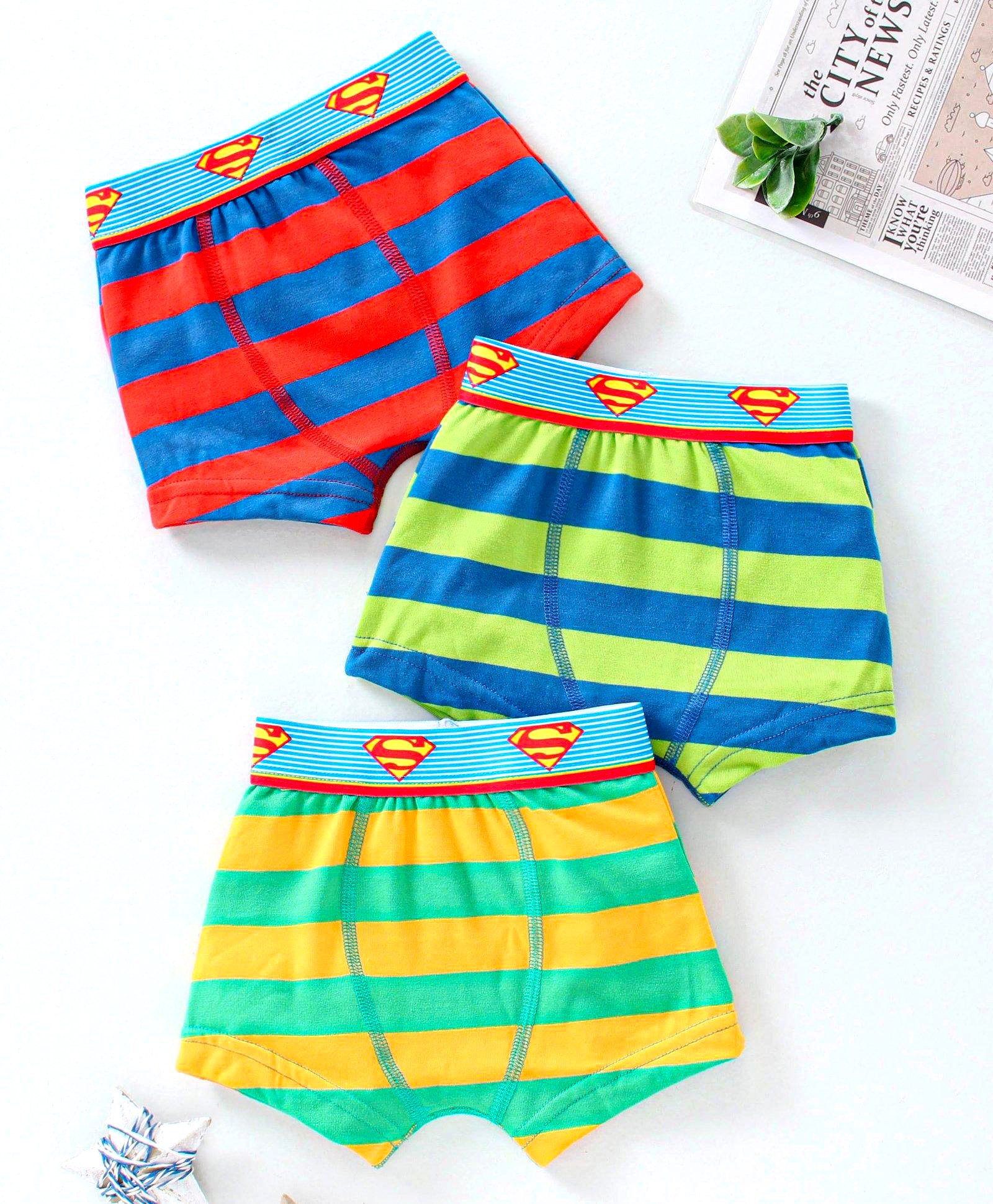 Red Rose Briefs Superman Print Pack Of 3 - (Color May Vary)-image-25