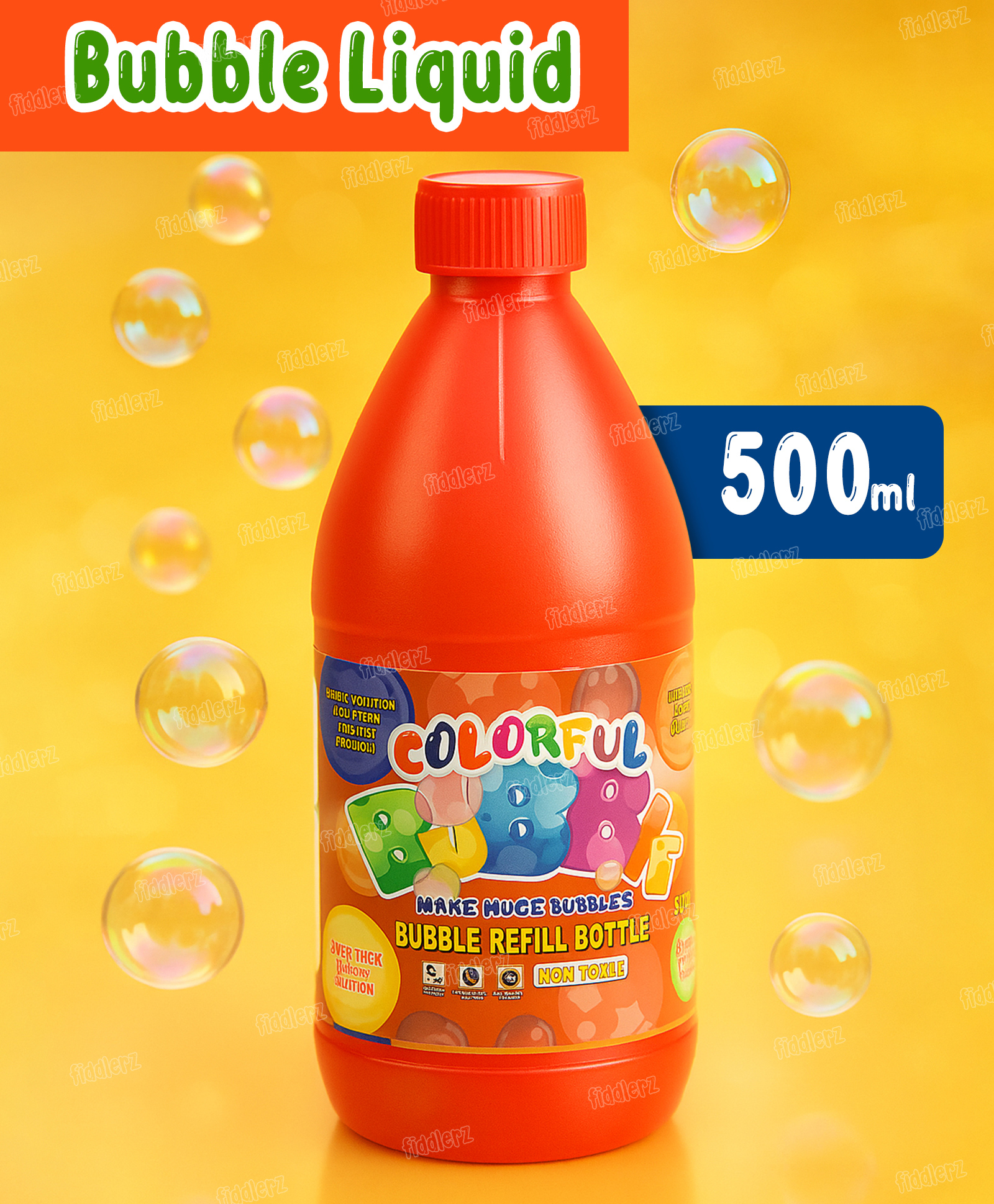 Fiddlerz Bubble Liquid Solution Refill Pack Of 2 - 500 ml each-picture-28