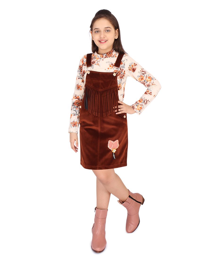rust pinafore