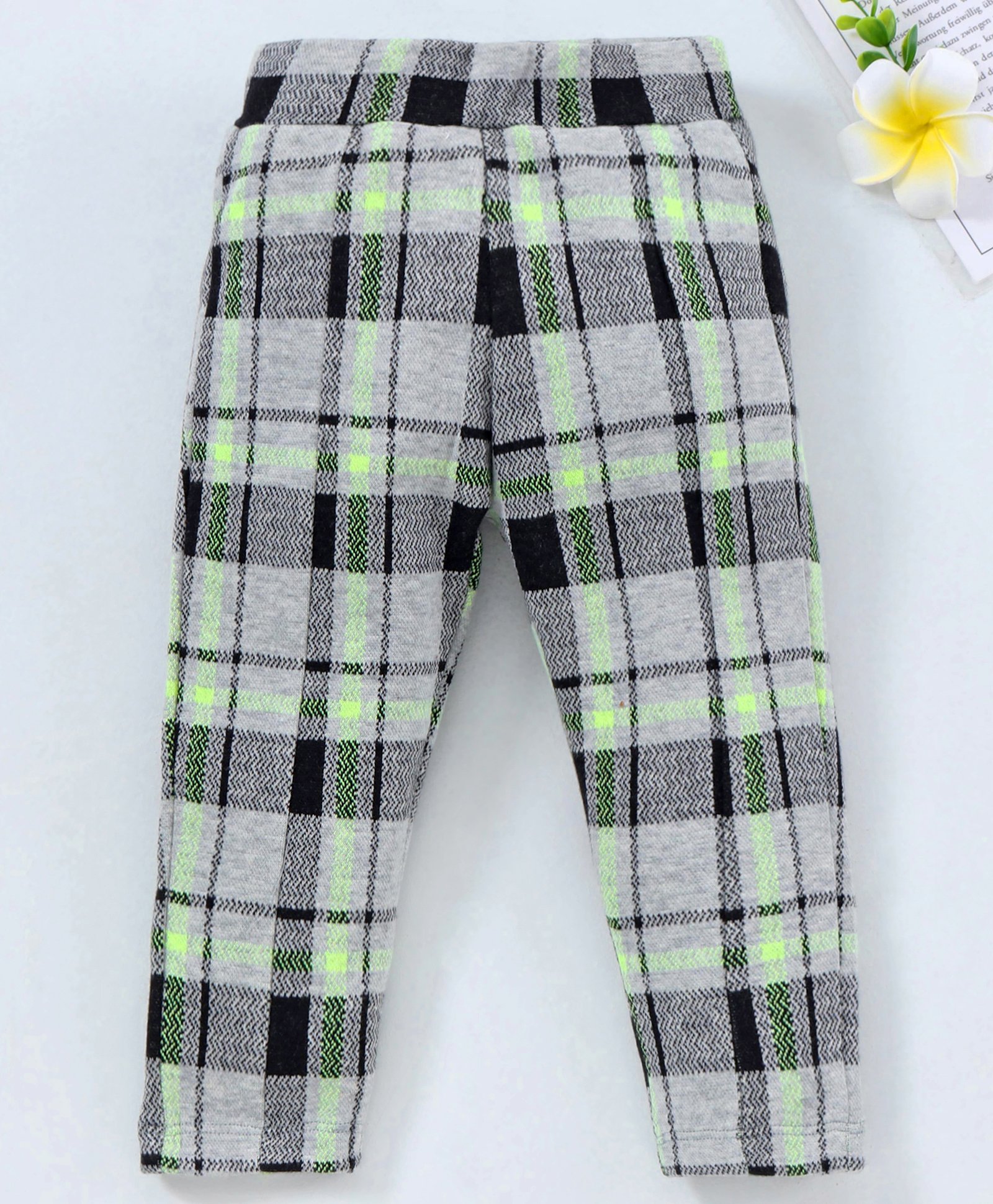 Vitamins Full Length Checked Leggings - Black-picture-13